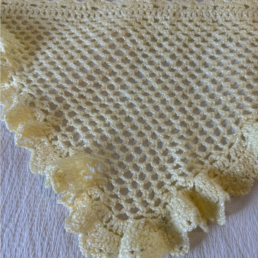 New Handmade crochet Hair Bandana tie-back Hair scarves Triangular head scarfs - Picture 2 of 2